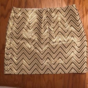 J Crew Mini Skirt NWT Size 4 chevron